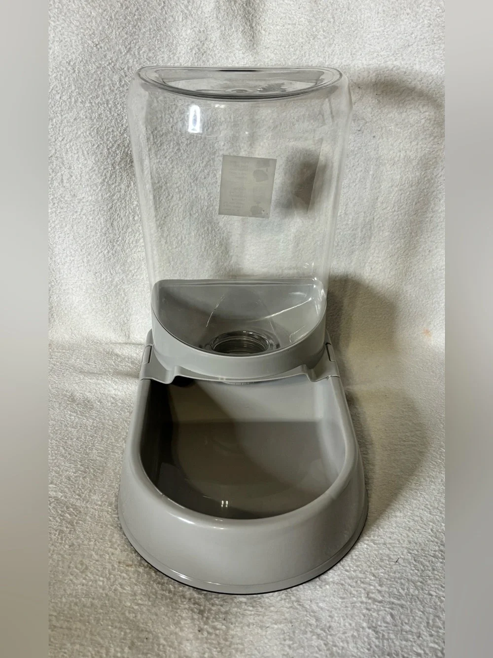 Automatic Pet Water Dispenser - Clear Reservoir with Light Gray Base